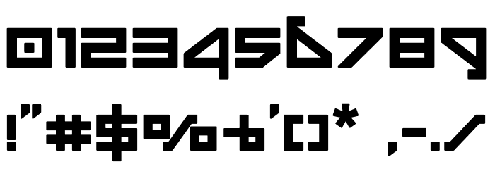 Delta Ray Bold Compact Font OTHER CHARS