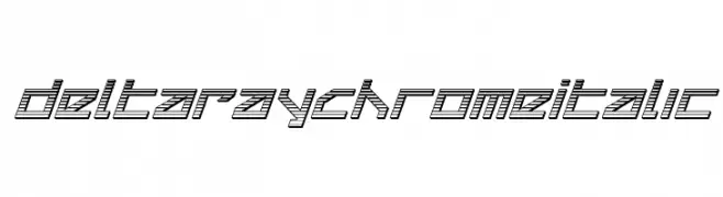 Delta Ray Chrome Italic  font caratteri gratis