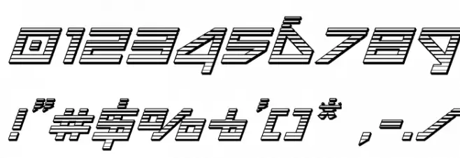 Delta Ray Chrome Italic Font OTHER CHARS