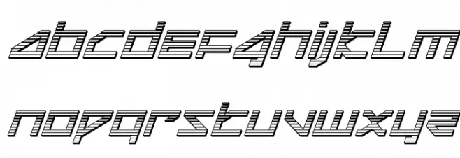 Delta Ray Chrome Italic Polices MAJUSCULES