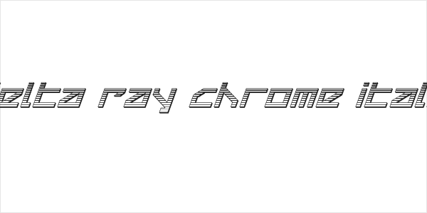 Delta Ray Chrome Italic Logo