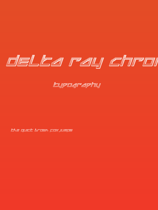 Delta Ray Chrome Italic Poster