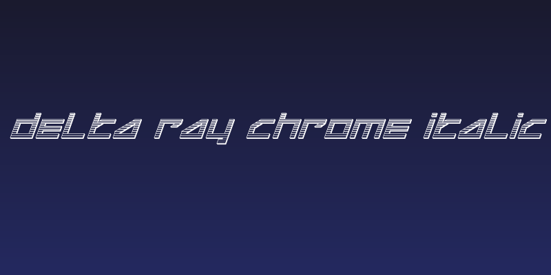 Delta Ray Chrome Italic Social Header