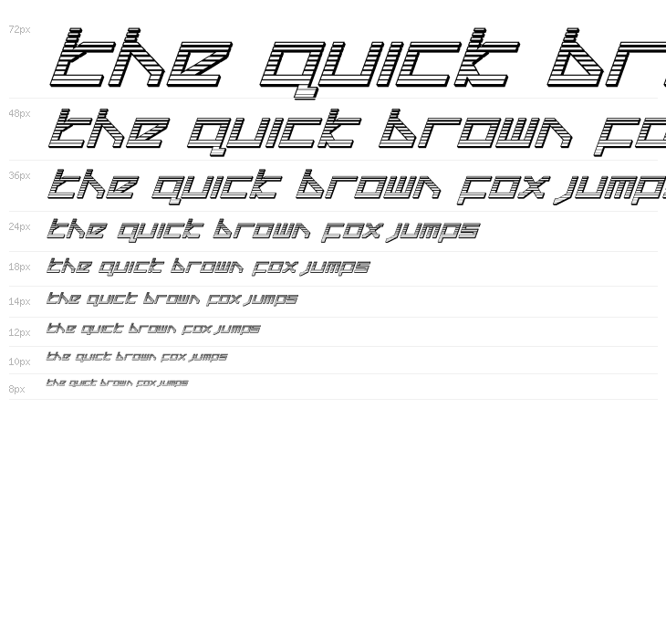 Delta Ray Chrome Italic Waterfall