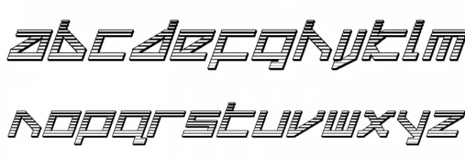Delta Ray Chrome Italic 字体 小写