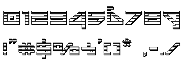 Delta Ray Chrome Font OTHER CHARS