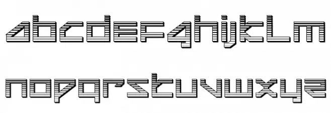 Delta Ray Chrome Font Litere mari