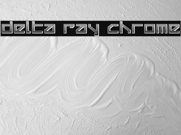 Delta Ray Chrome Font examples
