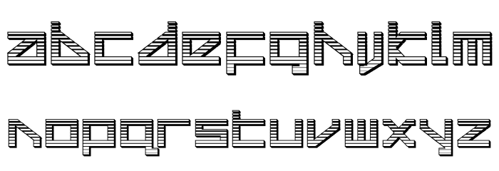Delta Ray Chrome Font LOWERCASE