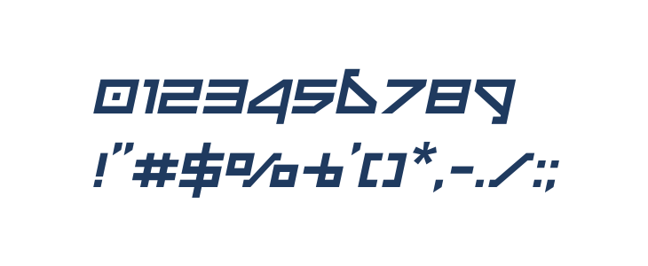 Delta Ray Compact Semi-Italic Other Characters