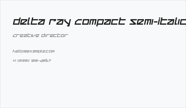 Delta Ray Compact Semi-Italic Business Card