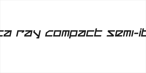 Delta Ray Compact Semi-Italic Logo