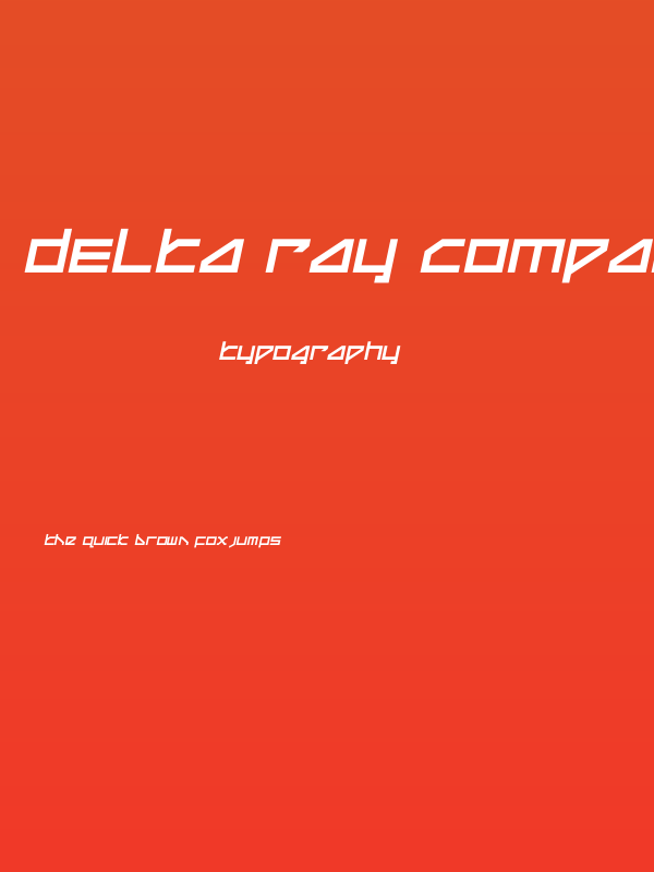 Delta Ray Compact Semi-Italic Poster
