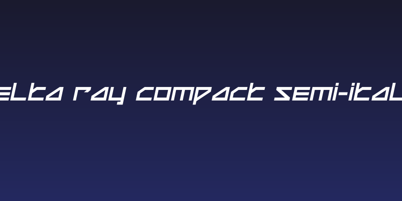 Delta Ray Compact Semi-Italic Social Header