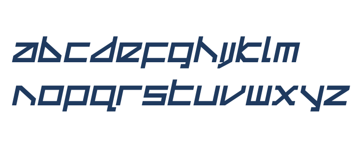 Delta Ray Compact Semi-Italic Lowercase