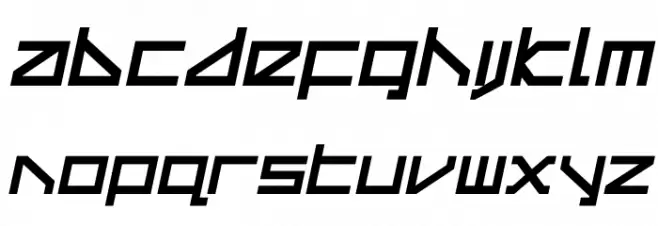 Delta Ray Compact Semi-Italic Fonte MINÚSCULAS