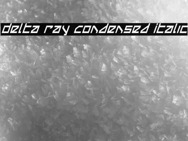 Delta Ray Condensed Italic Example 1