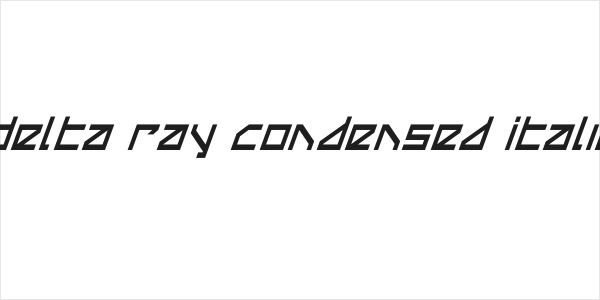 Delta Ray Condensed Italic Logo