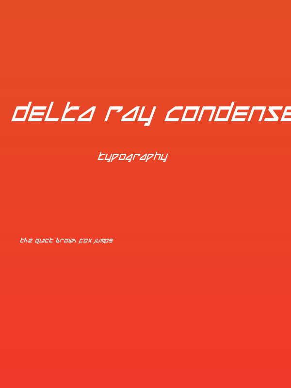 Delta Ray Condensed Italic Poster