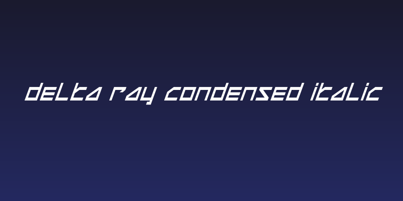 Delta Ray Condensed Italic Social Header