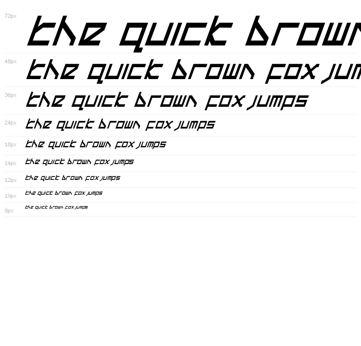 Delta Ray Condensed Italic Waterfall