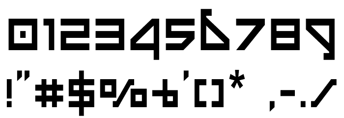Delta Ray Condensed Font OTHER CHARS