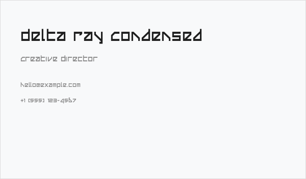 Delta Ray Condensed Business Card