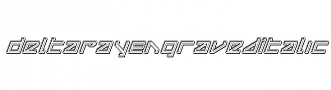 Delta Ray Engraved Italic  font caratteri gratis