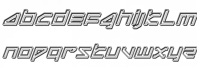 Delta Ray Engraved Italic フォント 大文字