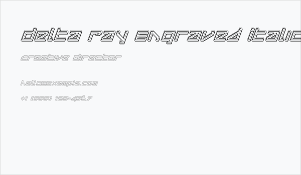 Delta Ray Engraved Italic Business Card