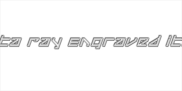 Delta Ray Engraved Italic Logo