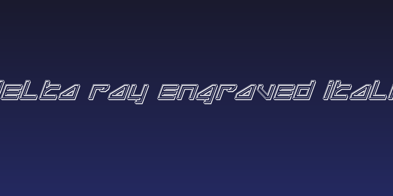 Delta Ray Engraved Italic Social Header