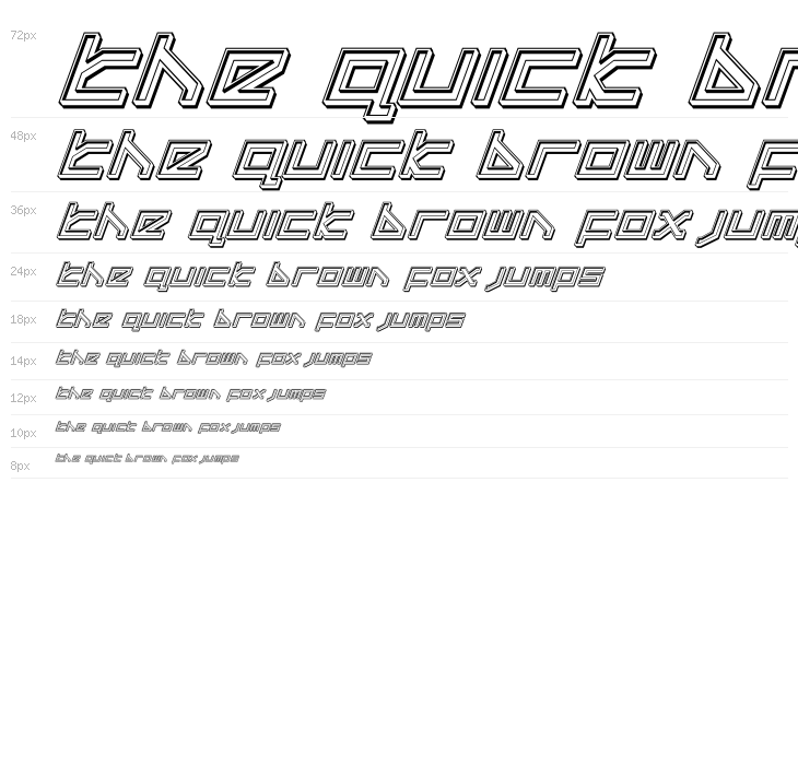 Delta Ray Engraved Italic Waterfall