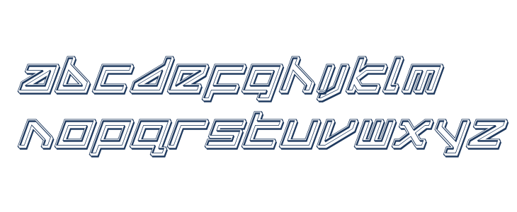 Delta Ray Engraved Italic Lowercase