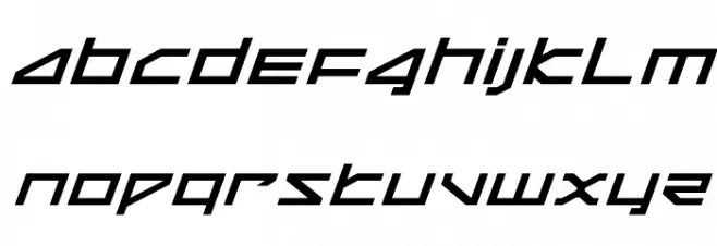 Delta Ray Expanded Italic خط أحرف كبيرة