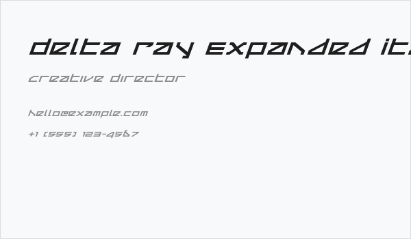 Delta Ray Expanded Italic Business Card
