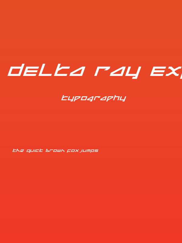 Delta Ray Expanded Italic Poster