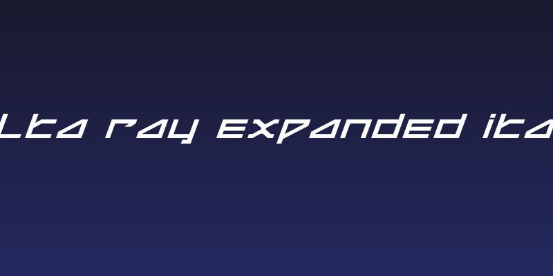 Delta Ray Expanded Italic Social Header
