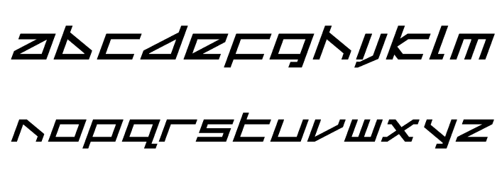 Delta Ray Expanded Italic Font LOWERCASE