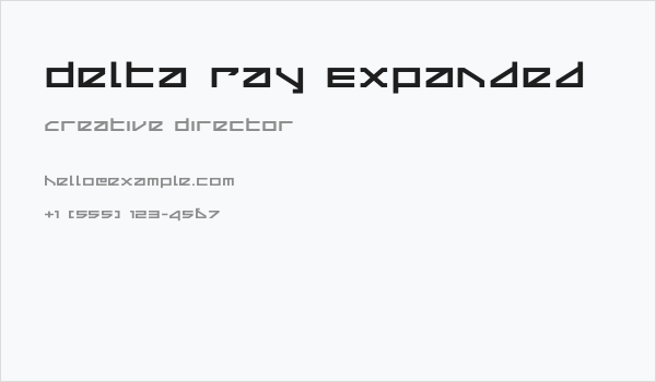 Delta Ray Expanded Business Card