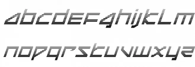 Delta Ray Gradient Italic Font Litere mari