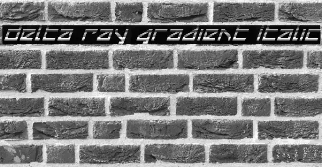 Delta Ray Gradient Italic Example 1