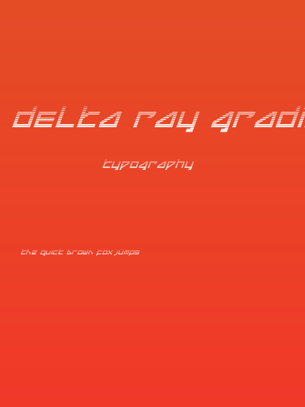 Delta Ray Gradient Italic Poster