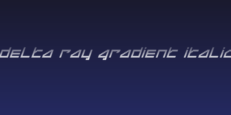 Delta Ray Gradient Italic Social Header