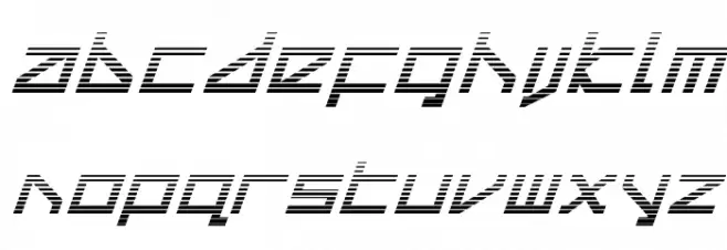 Delta Ray Gradient Italic फ़ॉन्ट लोअरकेस