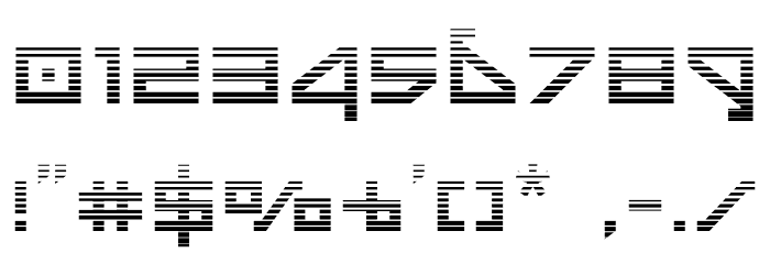 Delta Ray Gradient Font OTHER CHARS