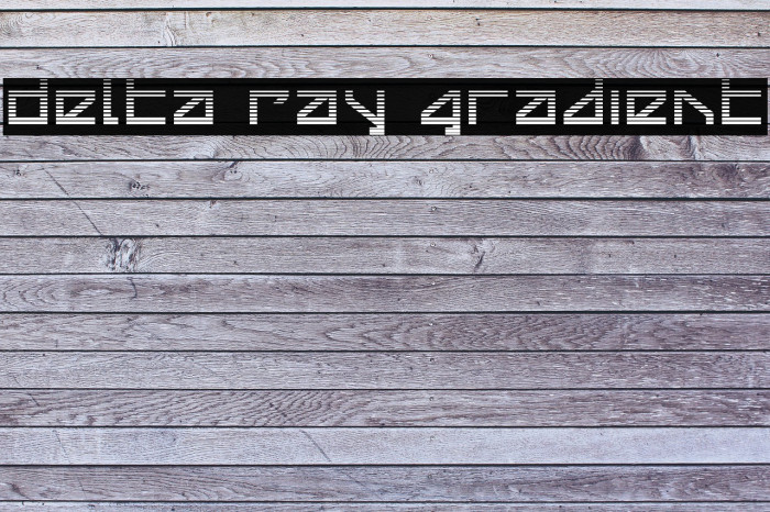 Delta Ray Gradient Font examples