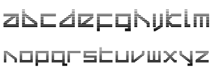 Delta Ray Gradient Font LOWERCASE