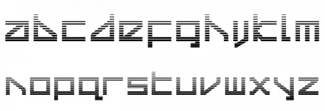 Delta Ray Gradient Font Litere mici