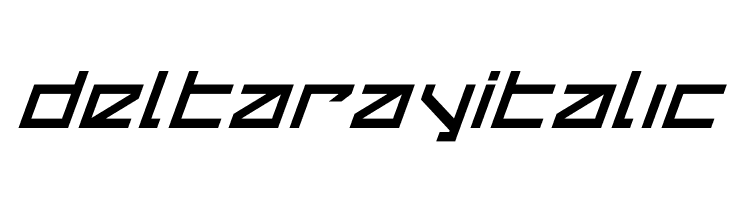 Delta Ray Italic  les polices de caractères gratuit tlcharger